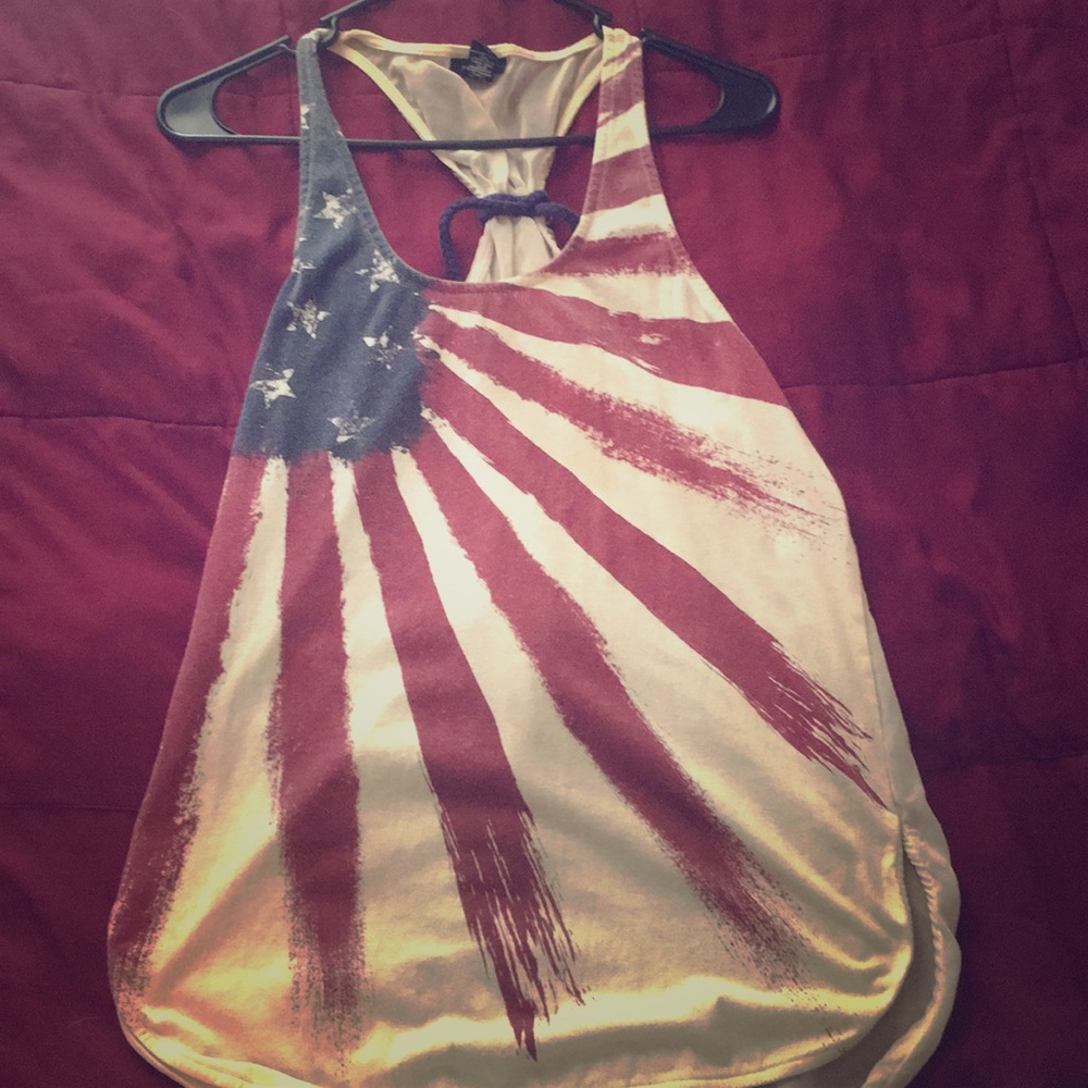 American flag tank top
